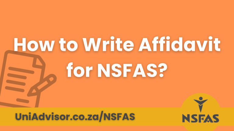 How to write an Affidavit for NSFAS? 2 Steps &  an Example