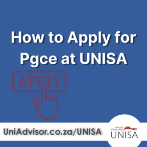 how to apply for pgce at unisa