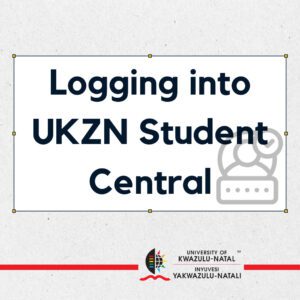 Logging into UKZN Student Central
